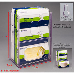 Visual Management Mask Box Holder-3 Box (Wall Mount) Visual Management Mask Box Holder-3 Box (Wall Mount)