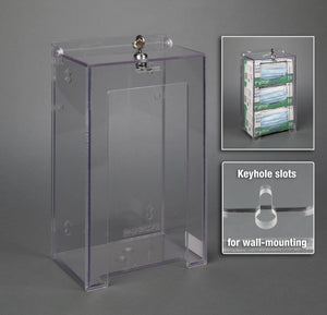 Locking Mask Box Holder-3 Box (Wall Mount) Locking Mask Box Holder-3 Box (Wall Mount)