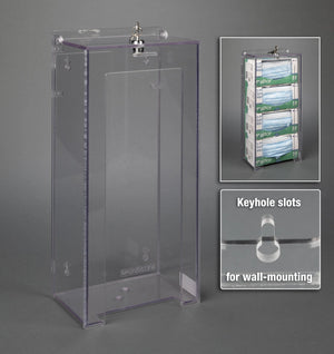 Locking Mask Box Holder-4 Box (Wall Mount) Locking Mask Box Holder-4 Box (Wall Mount)