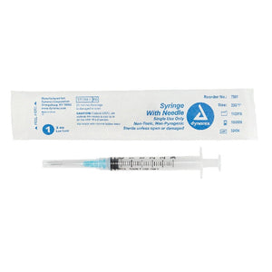 Syringe - Non-Safety with Needle - Luer Lock, 23G, 1" Needle, 3 cc, 8/100/cs Syringe - Non-Safety with Needle - Luer Lock, 23G, 1" Needle, 3 cc, 8/100/cs
