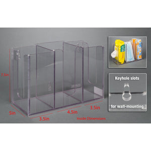 Three Pocket Multi Dispenser (Wall Mount) Three Pocket Multi Dispenser (Wall Mount)