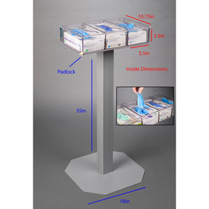 No Waste Glove Box Holder-3 Box (3STL Stand, 3STL Kit, Padlock) No Waste Glove Box Holder-3 Box (3STL Stand, 3STL Kit, Padlock)