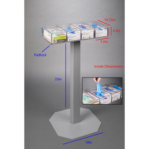 No Waste Glove Box Holder-4 Box (3STL Stand, 3STL Kit, Padlock) No Waste Glove Box Holder-4 Box (3STL Stand, 3STL Kit, Padlock)