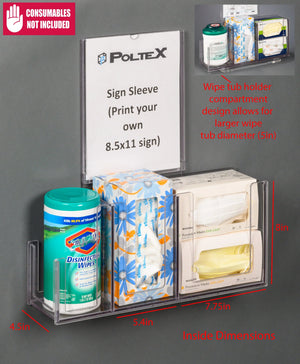 Respiratory Hygiene Station U-Tub Wipe, Mask, Tissue (AC Stand, RHS AC Stand Kit, SLV Sign) Respiratory Hygiene Station U-Tub Wipe, Mask, Tissue (AC Stand, RHS AC Stand Kit, SLV Sign)