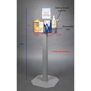 Sanitizing Station-4 Position (Riser, Padlock, 3STL, 3STL Kit) Sanitizing Station-4 Position (Riser, Padlock, 3STL, 3STL Kit)
