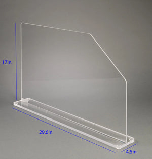 Free-standing Acrylic Splash Shield-17Tx29.6W (Bump) Free-standing Acrylic Splash Shield-17Tx29.6W (Bump)