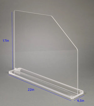 Free-standing Acrylic Splash Shield-17Tx23.6W (Bump) Free-standing Acrylic Splash Shield-17Tx23.6W (Bump)
