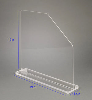 Free-standing Acrylic Splash Shield-17Tx19W (Bump) Free-standing Acrylic Splash Shield-17Tx19W (Bump)