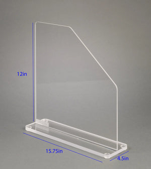 Free-standing Acrylic Splash Shield-12Tx15.75W (Bump) Free-standing Acrylic Splash Shield-12Tx15.75W (Bump)