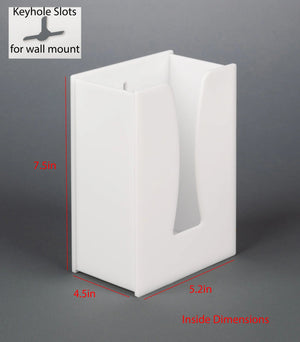 Tissue Box Holder, White, 2.2in Deep (Wall Mount) WHITIS4.5-W Tissue Box Holder, White, 2.2in Deep (Wall Mount) WHITIS4.5-W