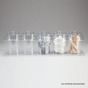 Health Care Logistics Clear Acrylic Rack for Plain Acrylic Jars Acrylic Jars Health Care Logistics Clear Acrylic Rack for Plain Acrylic Jars Acrylic Jars
