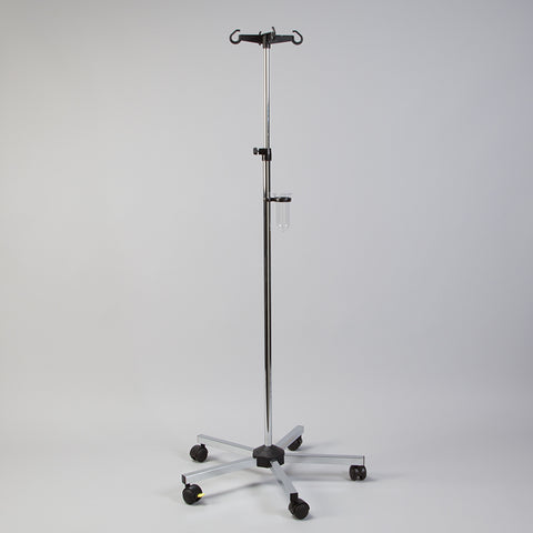 Chrome IV Pole with Screw Height Adjuster