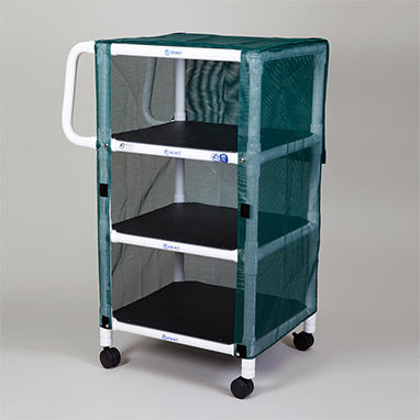 Multi Purpose Cart 3 Shelf with Forest Green Mesh Cover
