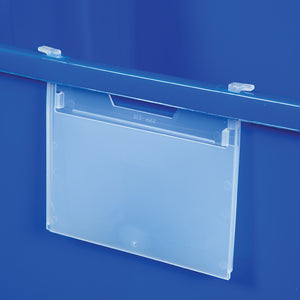 Health Care Logistics Label Holder for Item Tote Bin for Rolling Racks and Budget Totes Health Care Logistics Label Holder for Item Tote Bin for Rolling Racks and Budget Totes