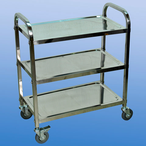 Stainless Steel Light Duty Cart, 3-Shelf
