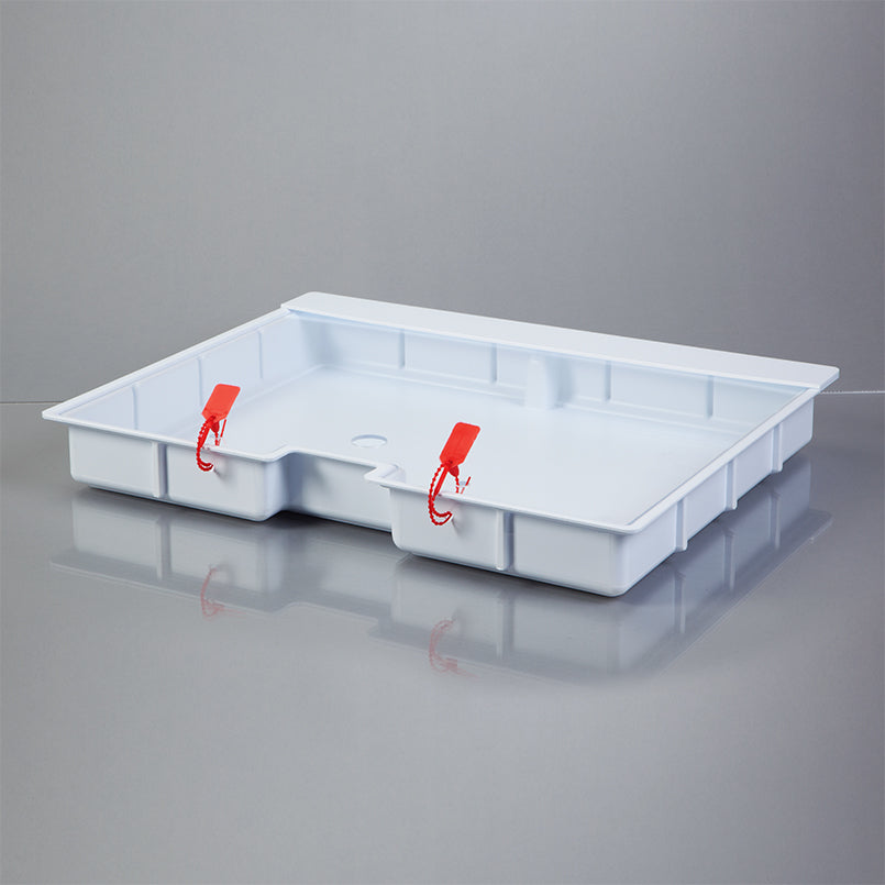 Health Care Logistics Shallow Crash Cart Box For Metro Lifeline Cart with Clear Slide-In Lid