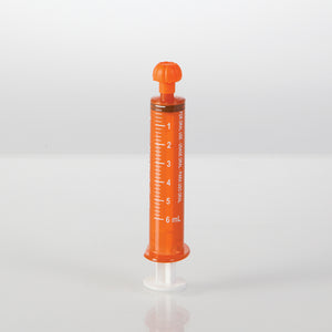 Health Care Logistics Oral Dispensers with Tip Caps, 6mL, Amber/White Markings, 100 Pack Health Care Logistics Oral Dispensers with Tip Caps, 6mL, Amber/White Markings, 100 Pack