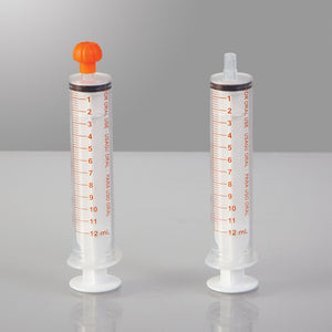 Health Care Logistics Oral Dispensers with Tip Caps, 12mL, Clear/Orange Markings, 25 Pack Health Care Logistics Oral Dispensers with Tip Caps, 12mL, Clear/Orange Markings, 25 Pack