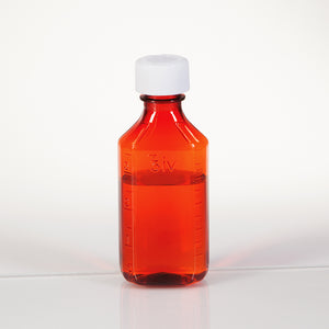 Amber Plastic Oval Medicine Bottles, 4 oz. Amber Plastic Oval Medicine Bottles, 4 oz.