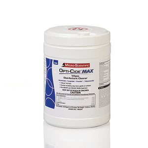 Opti-Cide® MAX Disinfectant Cleaner Wipes, 6 x 6-3/4, Canister Opti-Cide® MAX Disinfectant Cleaner Wipes, 6 x 6-3/4, Canister