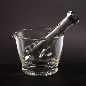 Flint Glass Mortar and Pestle Set, 8 oz Flint Glass Mortar and Pestle Set, 8 oz