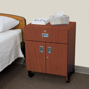 Mobile Locking Bedside Cabinet, Double Door Mobile Locking Bedside Cabinet, Double Door