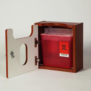 Health Care Logistics Cabinet for Sharps Container - Cherry Health Care Logistics Cabinet for Sharps Container - Cherry