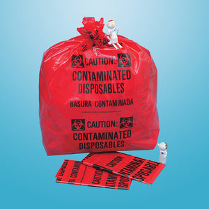 Biohazard Bags - X-Large, 33-Gallon, 20 x 39 x 12-1/4 Biohazard Bags - X-Large, 33-Gallon, 20 x 39 x 12-1/4