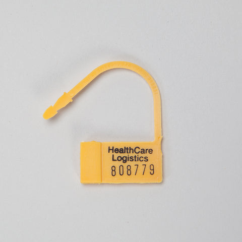 Heavy-Duty Nylon Padlock Seals, Numbered, Yellow