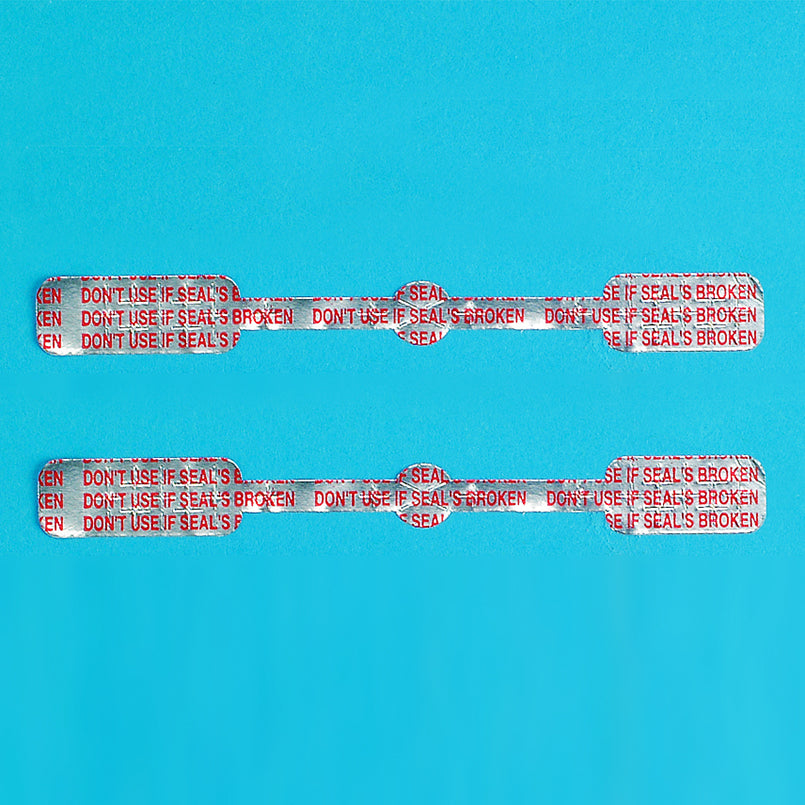 Health Care Logistics Long Tamper-Indicating Syringe Seals with Preprinted Messages