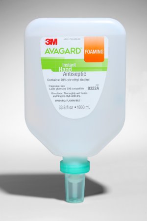 Hand Sanitizer 3M™ Avagard™ 1,000 mL Ethyl Alcohol Foaming Pump Bottle
