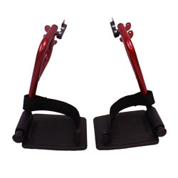 Swing Away Footrests, Burgundy