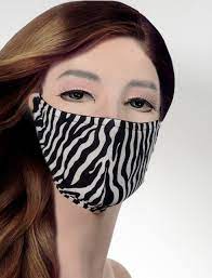 Pol Atteu Designer 90210 Face Mask Zebra Zen Lady Collection