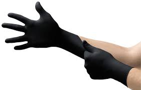 Disposable Gloves, Nitrile, Powder Free, Black, S, 100 PK