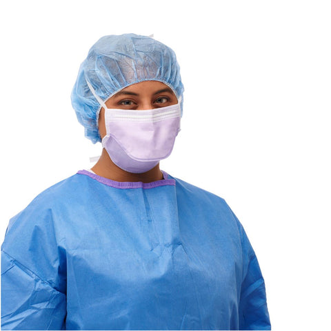 ASTM Level 2 Duckbill Surgical Face Mask with Ties and Anti-Fog Foam, Pink