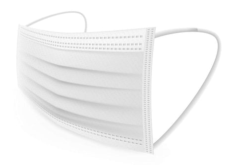 WeCare Protective Face Masks, Box of 50 (each Individually-Wrapped) - White