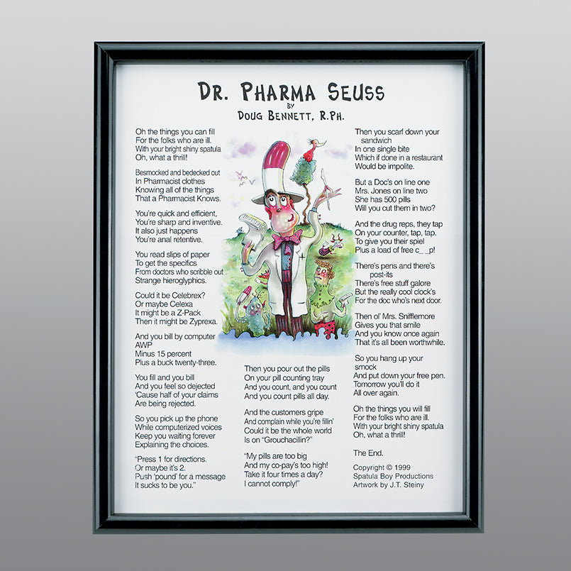 Health Care Logistics Dr Pharma Seuss Print