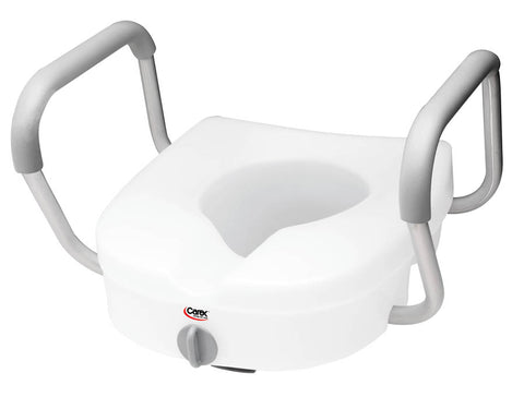 Carex E-Z Lock Raised Toilet Seat w/ Armrests - FGB311C0 0000