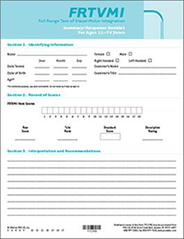 FRTVMI Summary/Response Booklet, Ages 1174 (25)