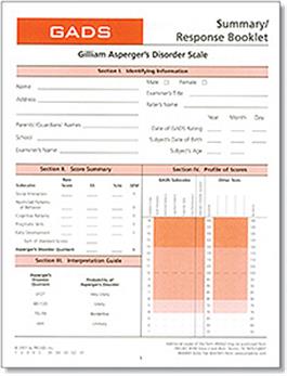 GADS Summary/Response Booklets (25)