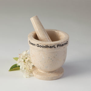 Botticino Mortar and Pestle, Personalized Botticino Mortar and Pestle, Personalized
