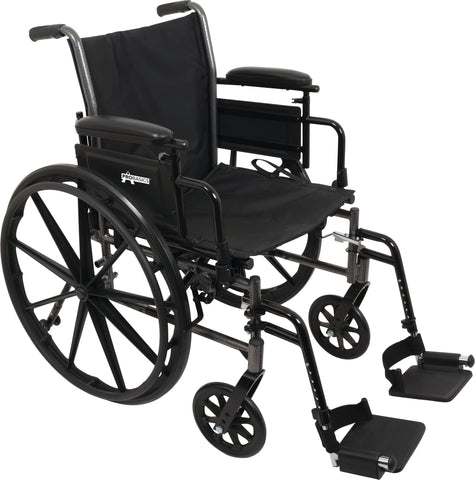 Wheelchair with Seat, Flip-Up Height Adj Desk Arms, Swing-Away Footrests