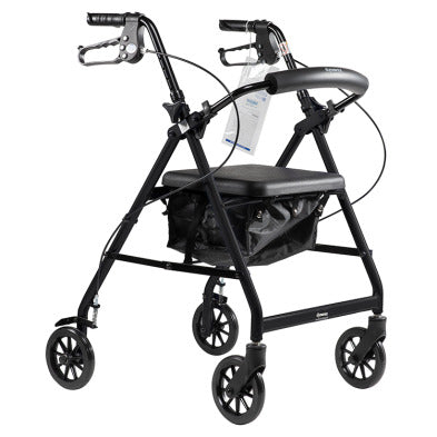 DynaGo Quad 6 - Aluminum Rollator, Black