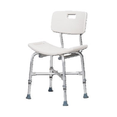 Bariatric Shower Chair w/ Back, White, 1pc/bx