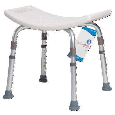 Shower Chair w/out Back, White, 1pc/bx