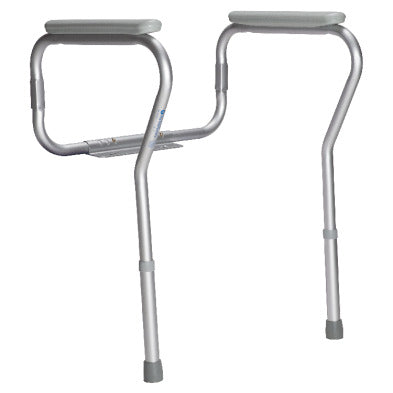 Toilet Safety Rail - Adjustable Height, Silver, 1pc/bx