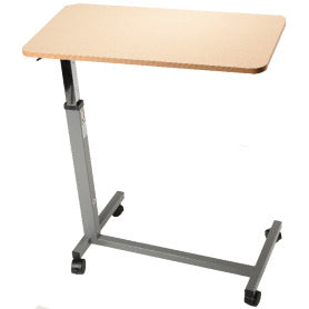 Overbed Table w/ Offset Base, 28" - 40", Cherry Top