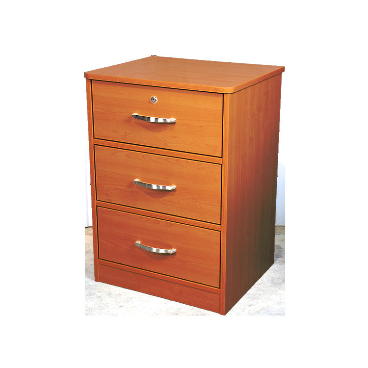 Three Drawer Nightstand, Light Oak
