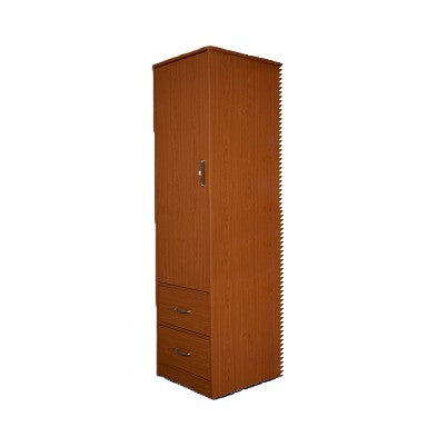 One Door / Two Drawer Wardrobe, Mahogany