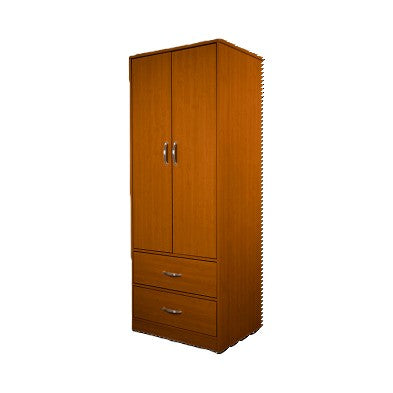 Two Door / Two Drawer Wardrobe, Cherry
